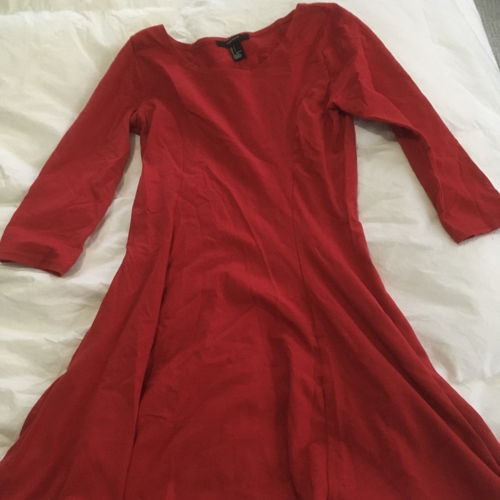 Short Cute Cotton Forever 21 Size Small Red Dress